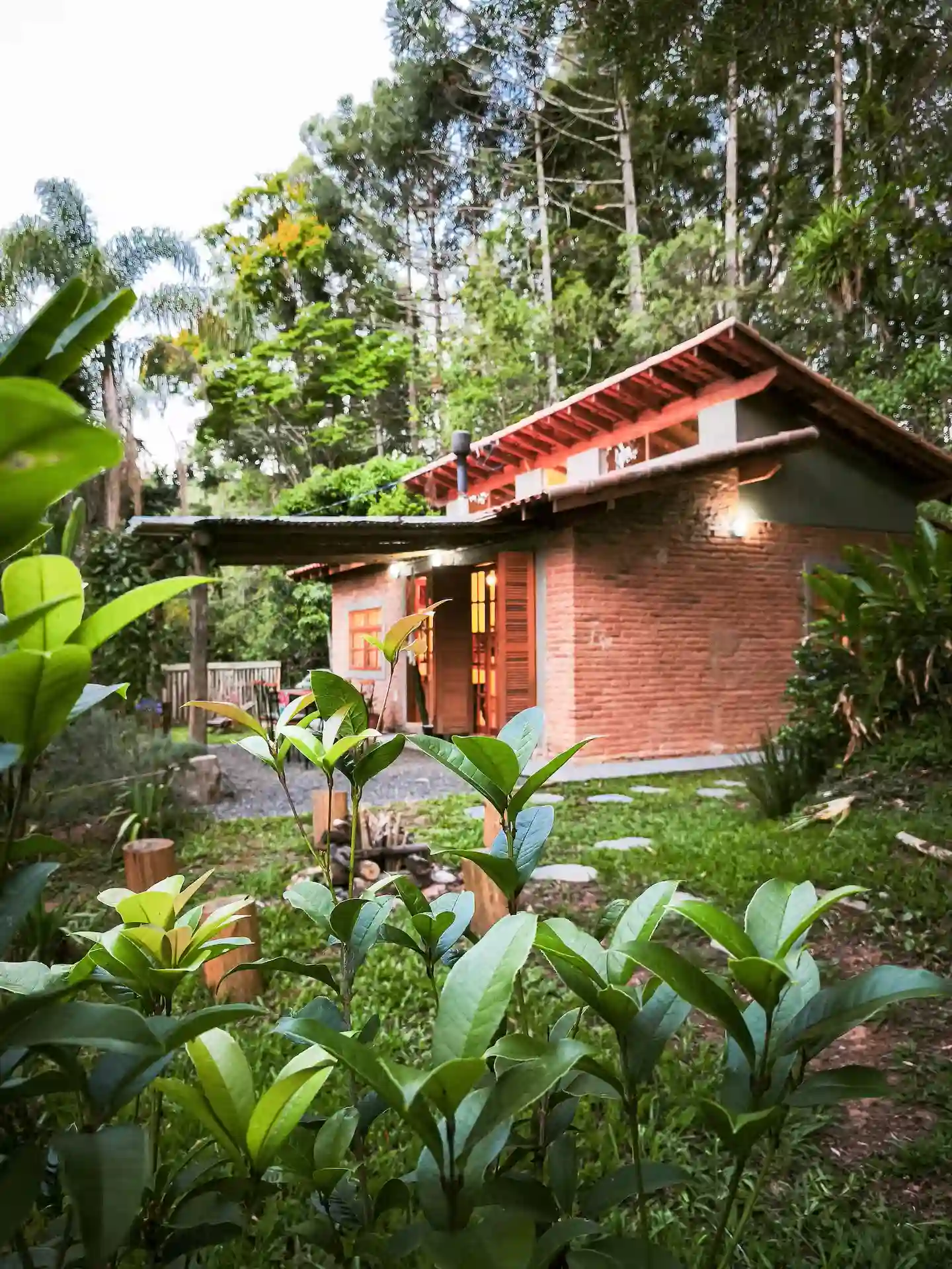 Vista fundos da casa de campo em cunha sp